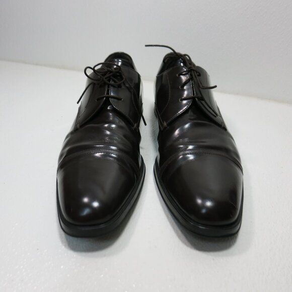 Prada Cap Toe Leather Dress oxfords Men's Footwear Shoes Men's Italy Sz 11 - Picture 5 of 10